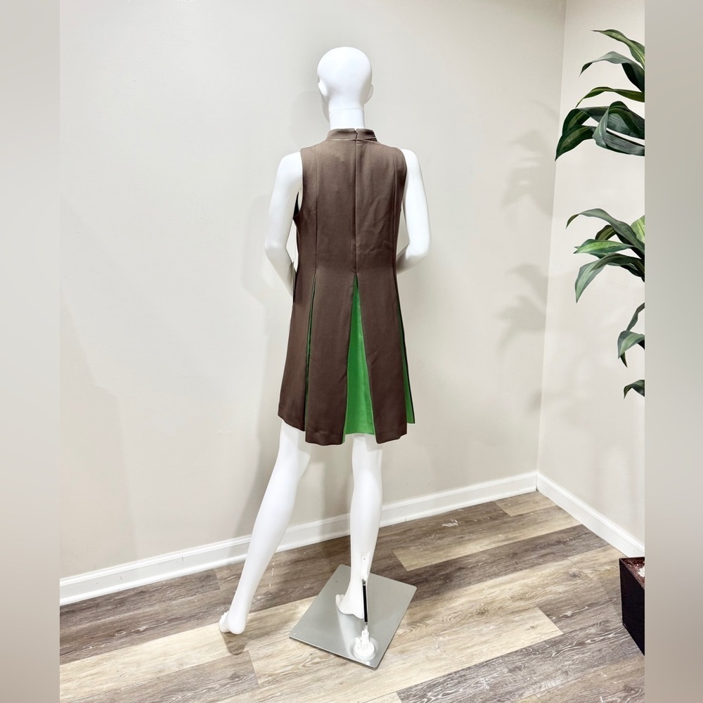 Tuckernuck Demitasse Griffiths Dress XXXL Brown Green Mod A-Line NWT - Picture 2 of 10
